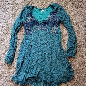 Hollister teal dress